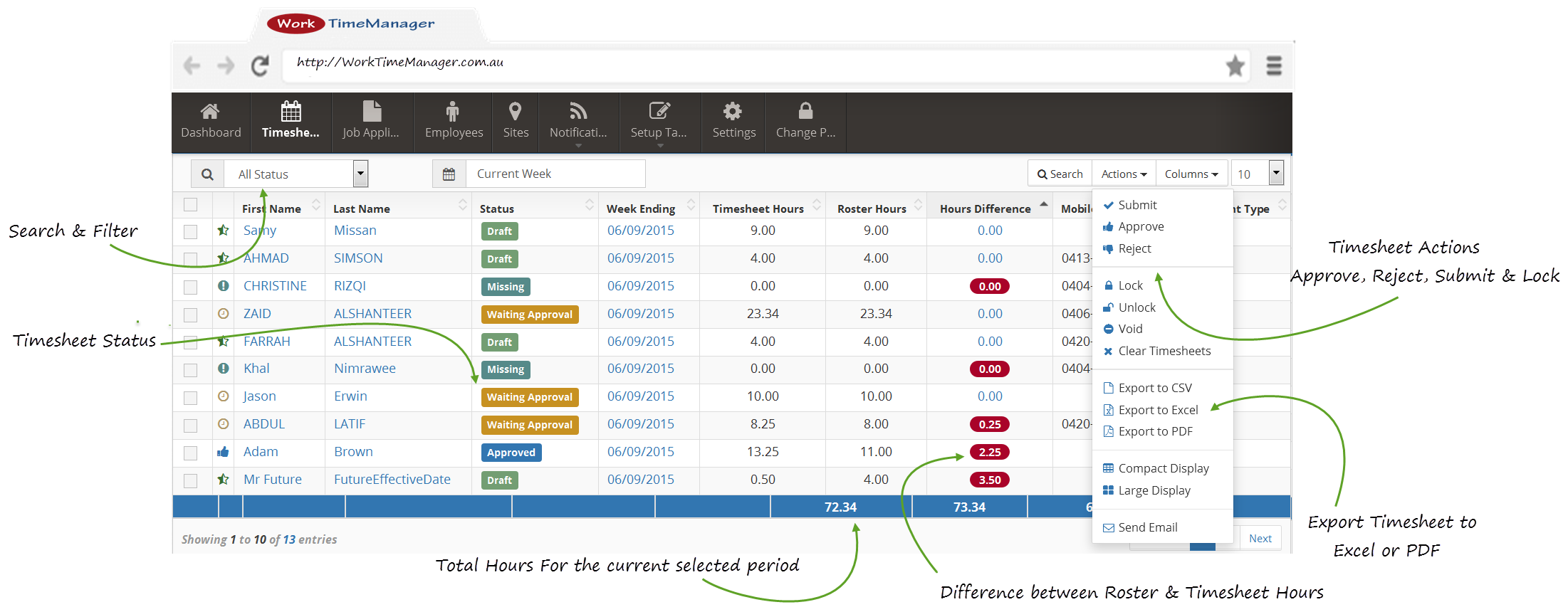 quicktime online timesheet software