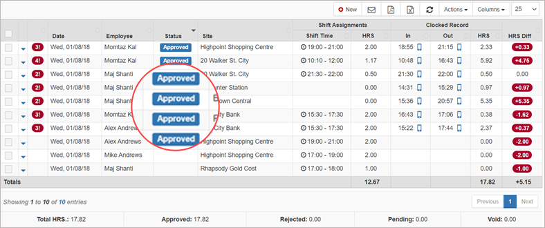 ClickTime Mobile Timesheet App